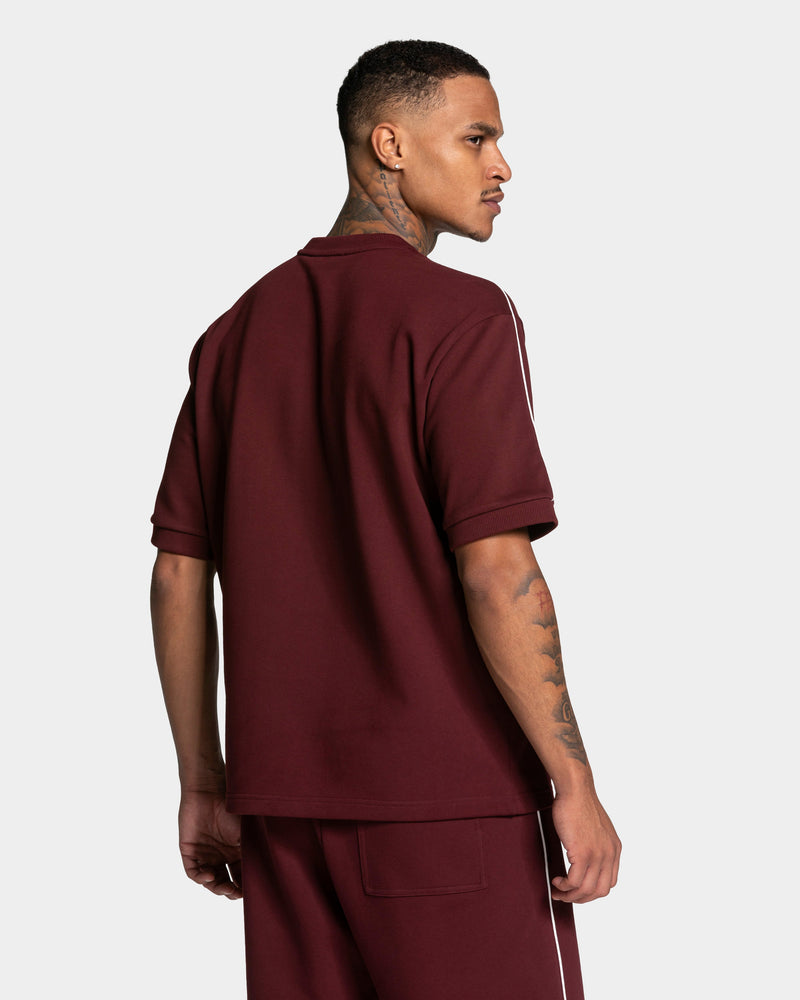 T-shirt oversize Contrastline « bordeaux »