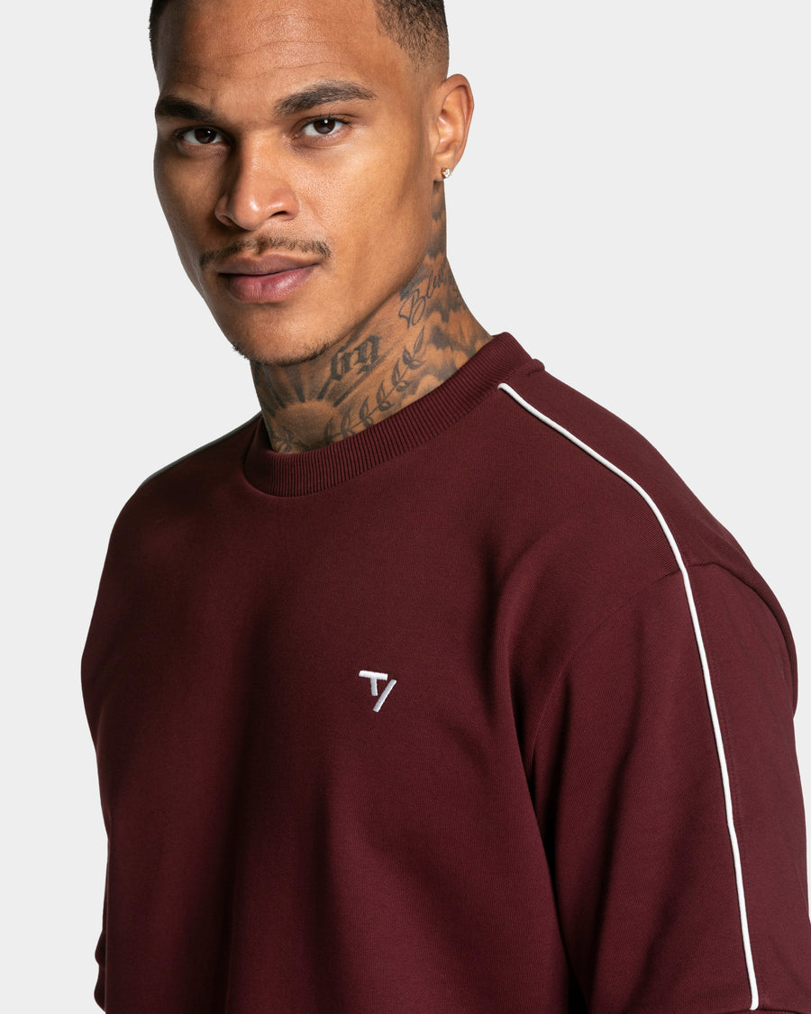 T-shirt oversize Contrastline « bordeaux »