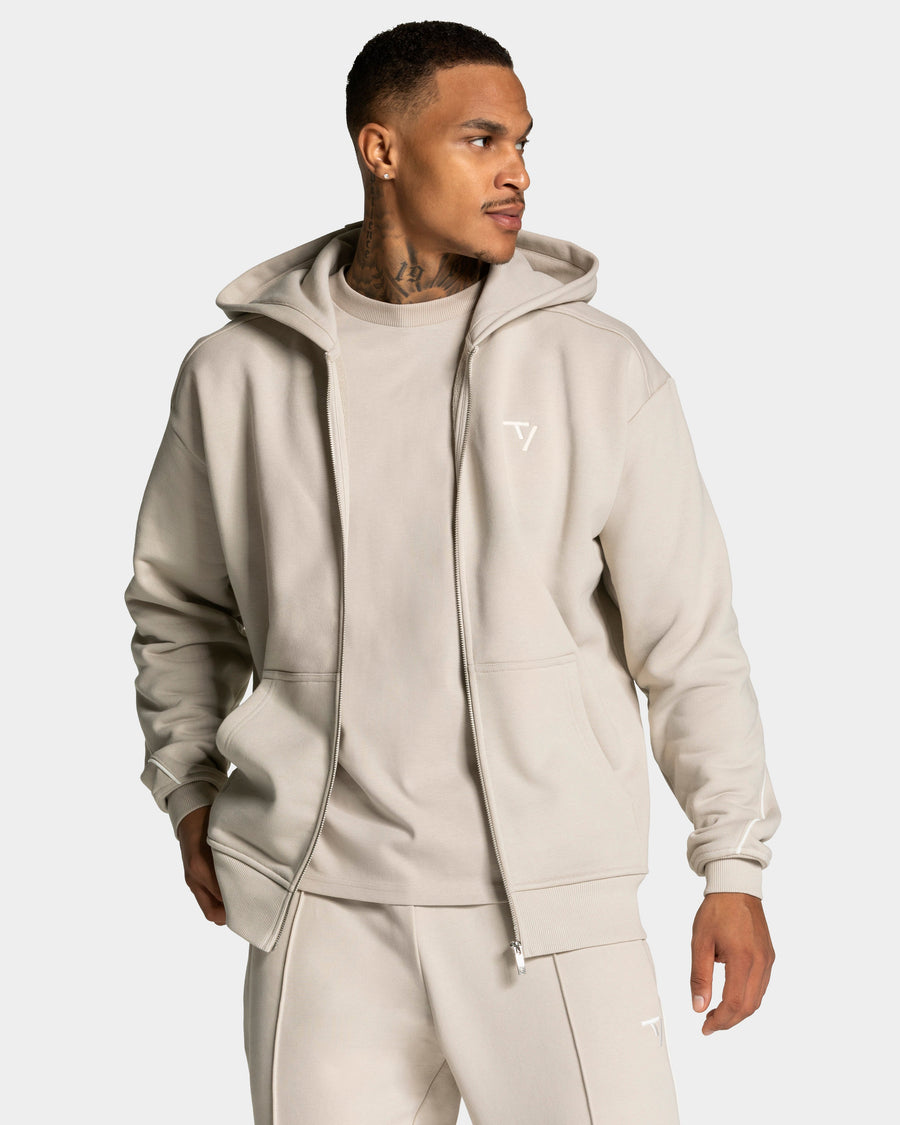 Veste de sport zippée Contrastline « Cream »