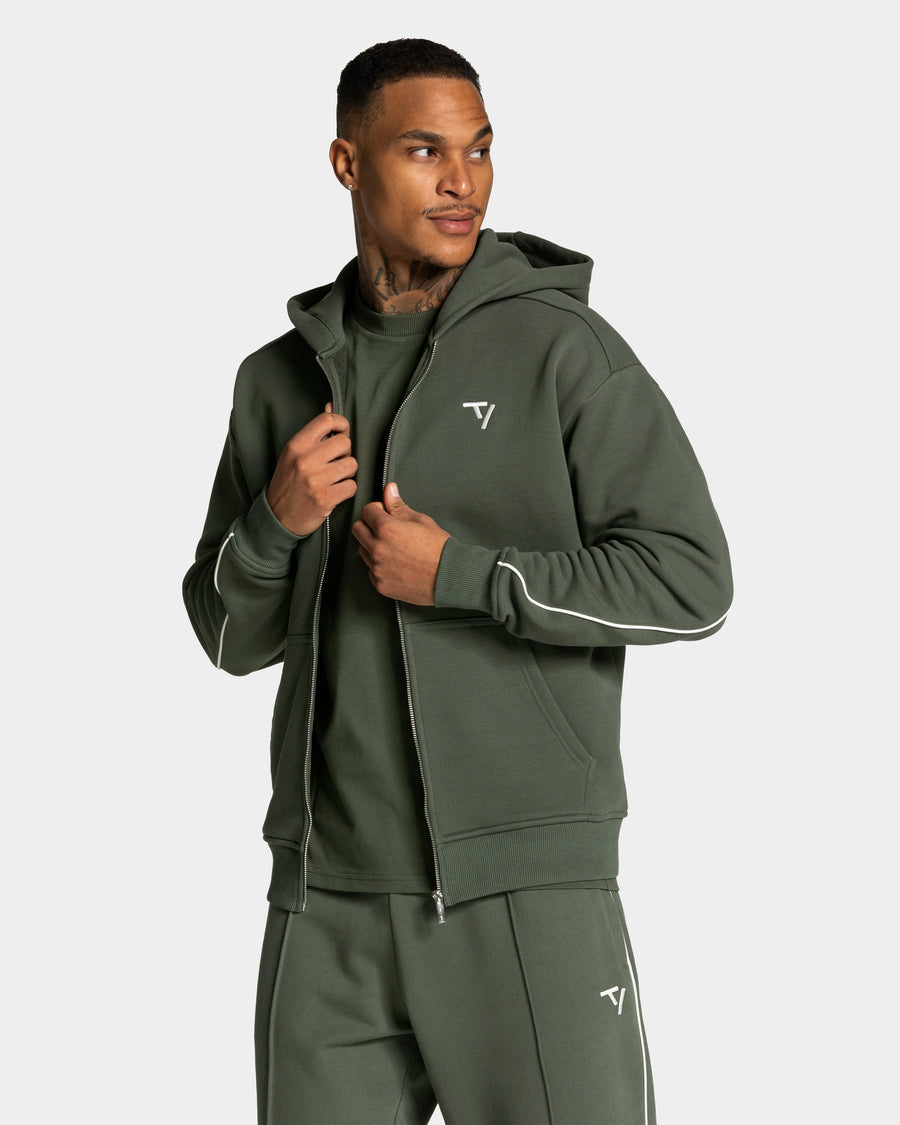 Veste de sport zippée Contrastline « kaki »