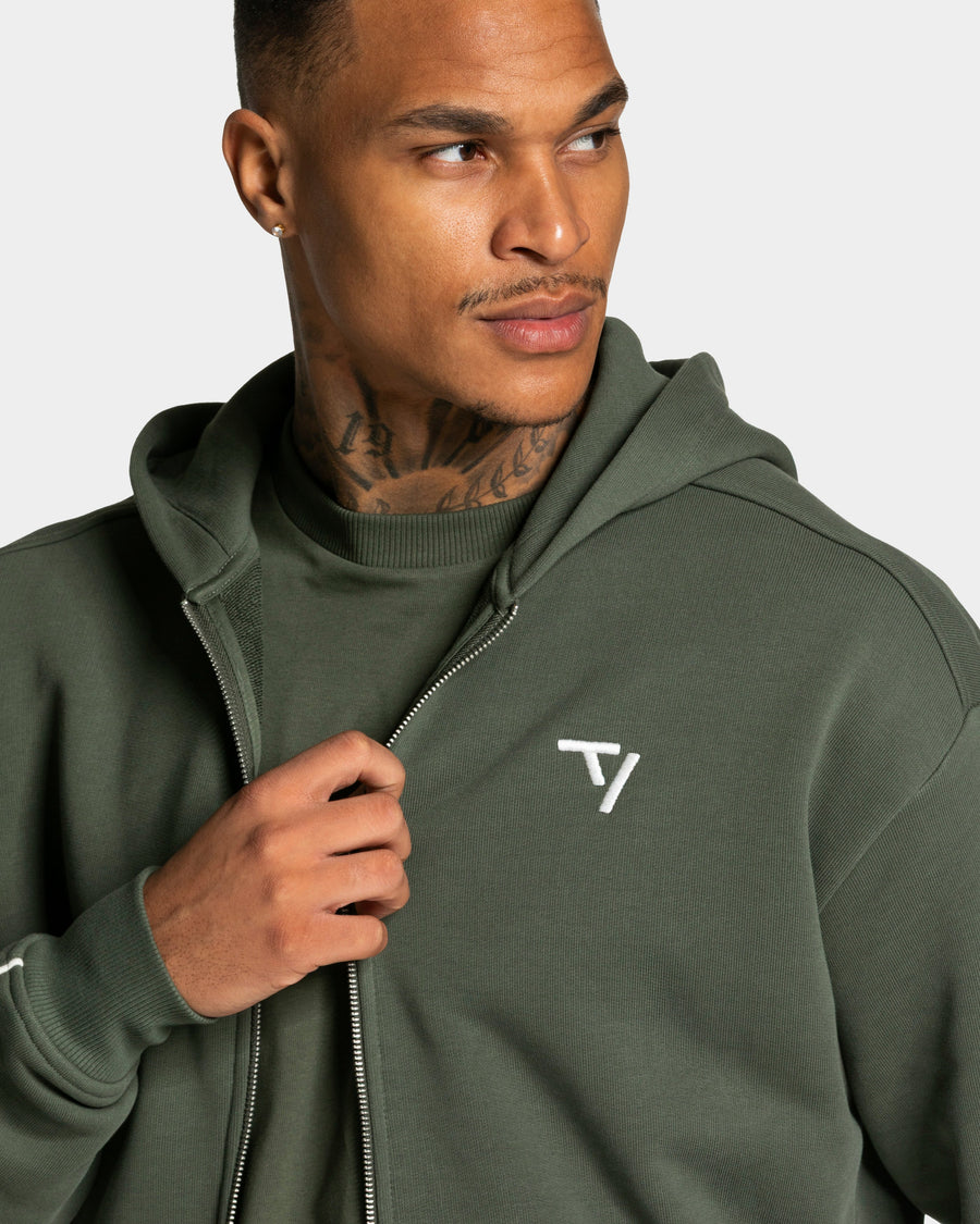 Veste de sport zippée Contrastline « kaki »