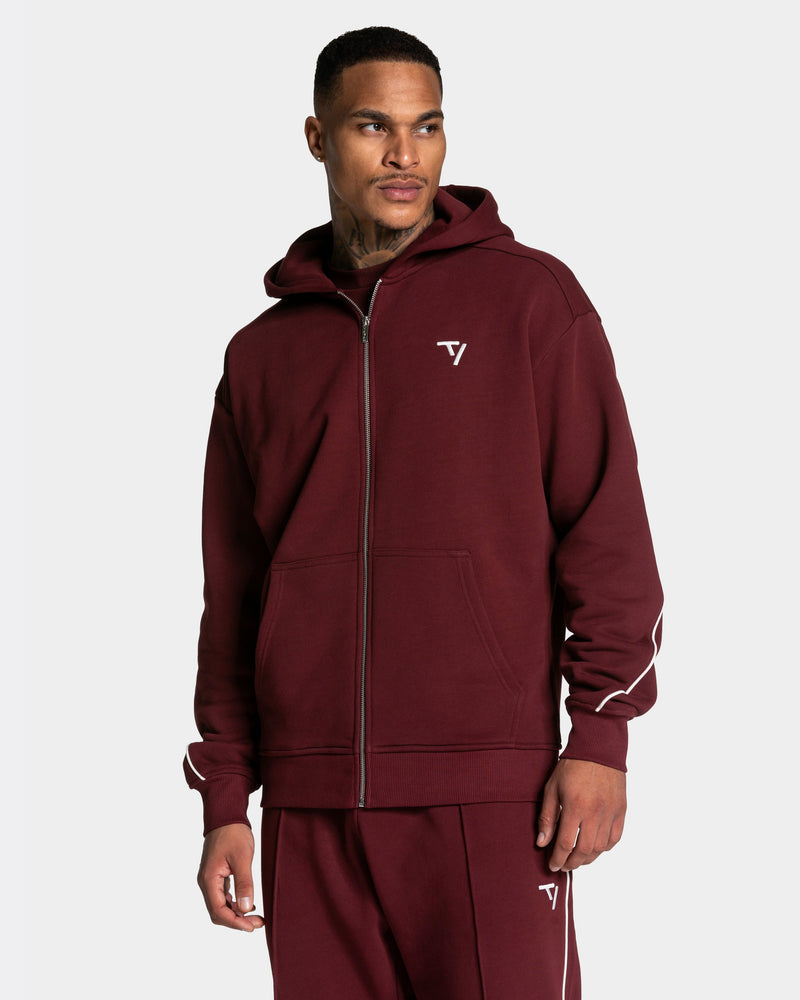 Veste de sport zippée Contrastline « bordeaux »