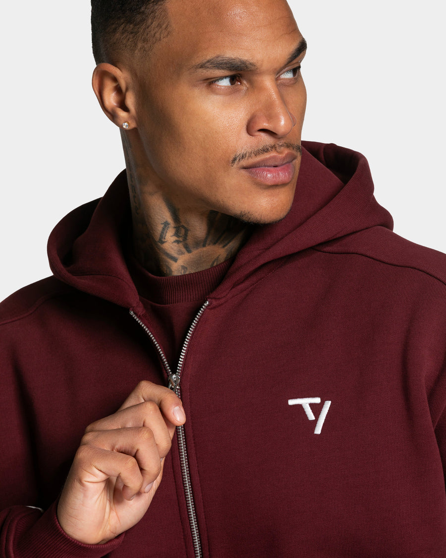 Veste de sport zippée Contrastline « bordeaux »