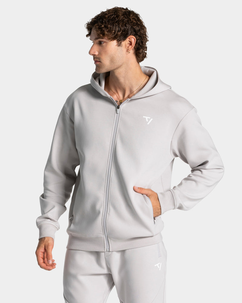 Sweat à capuche zippé Prime « Silver »