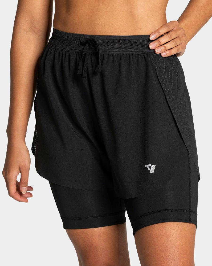 Short 8 pouces 2-en-1 RUN « Noir »