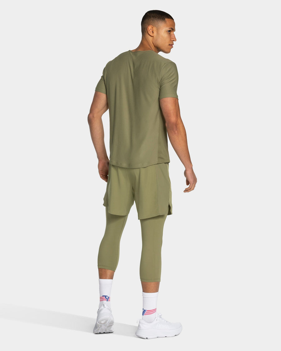 Collant 3/4 RUN « Olive »
