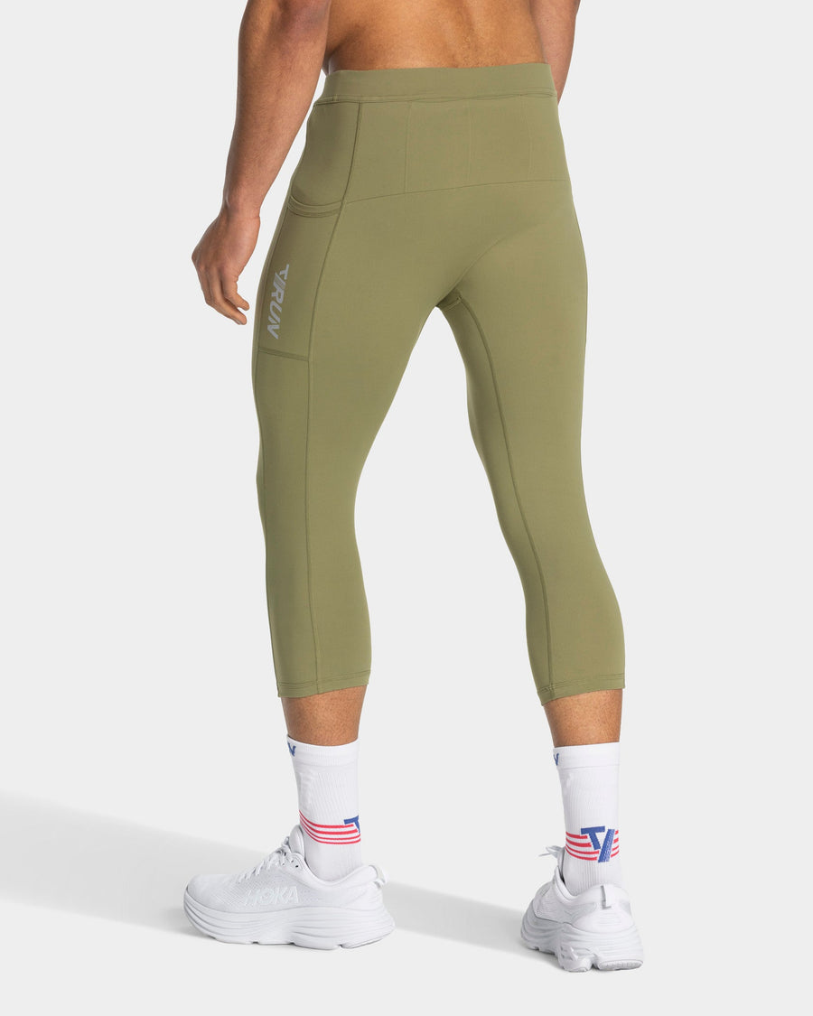 Collant 3/4 RUN « Olive »