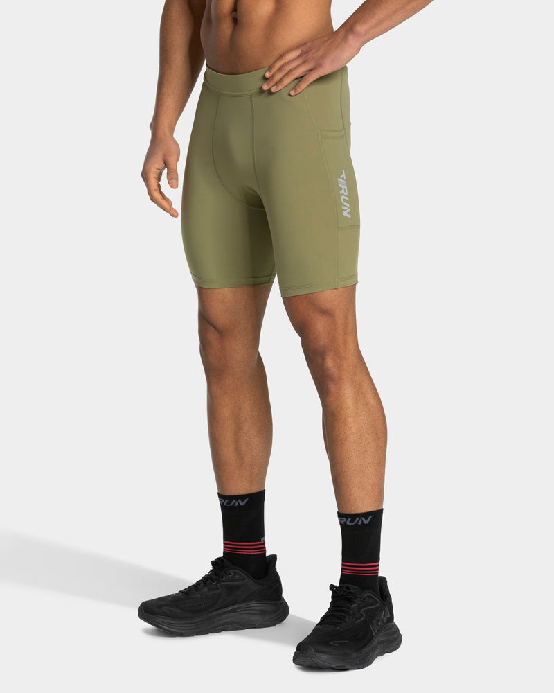 Demi-collant 7 pouces RUN « Olive »