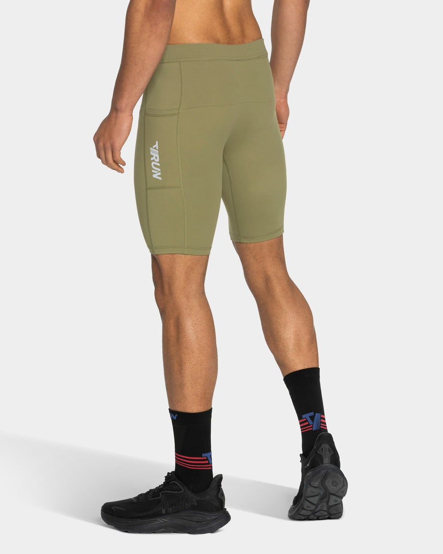 Demi-collant 9 pouces RUN « Olive »