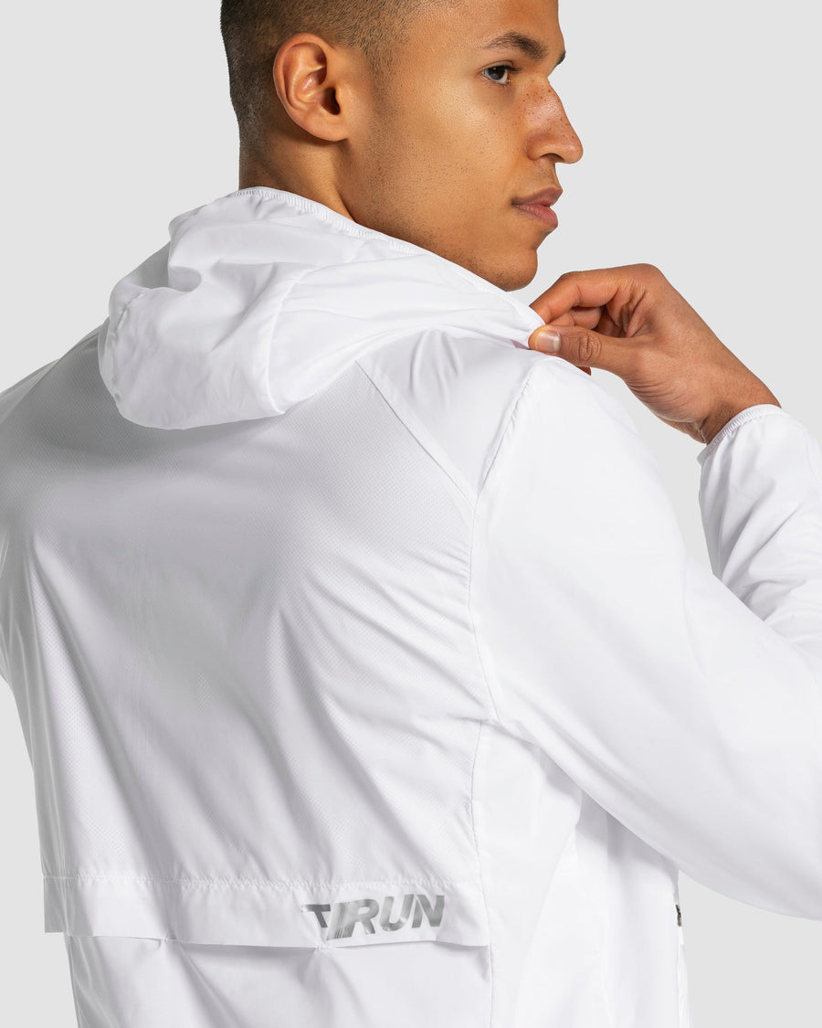 RUN Lightweight Zip Jacke "Weiß"