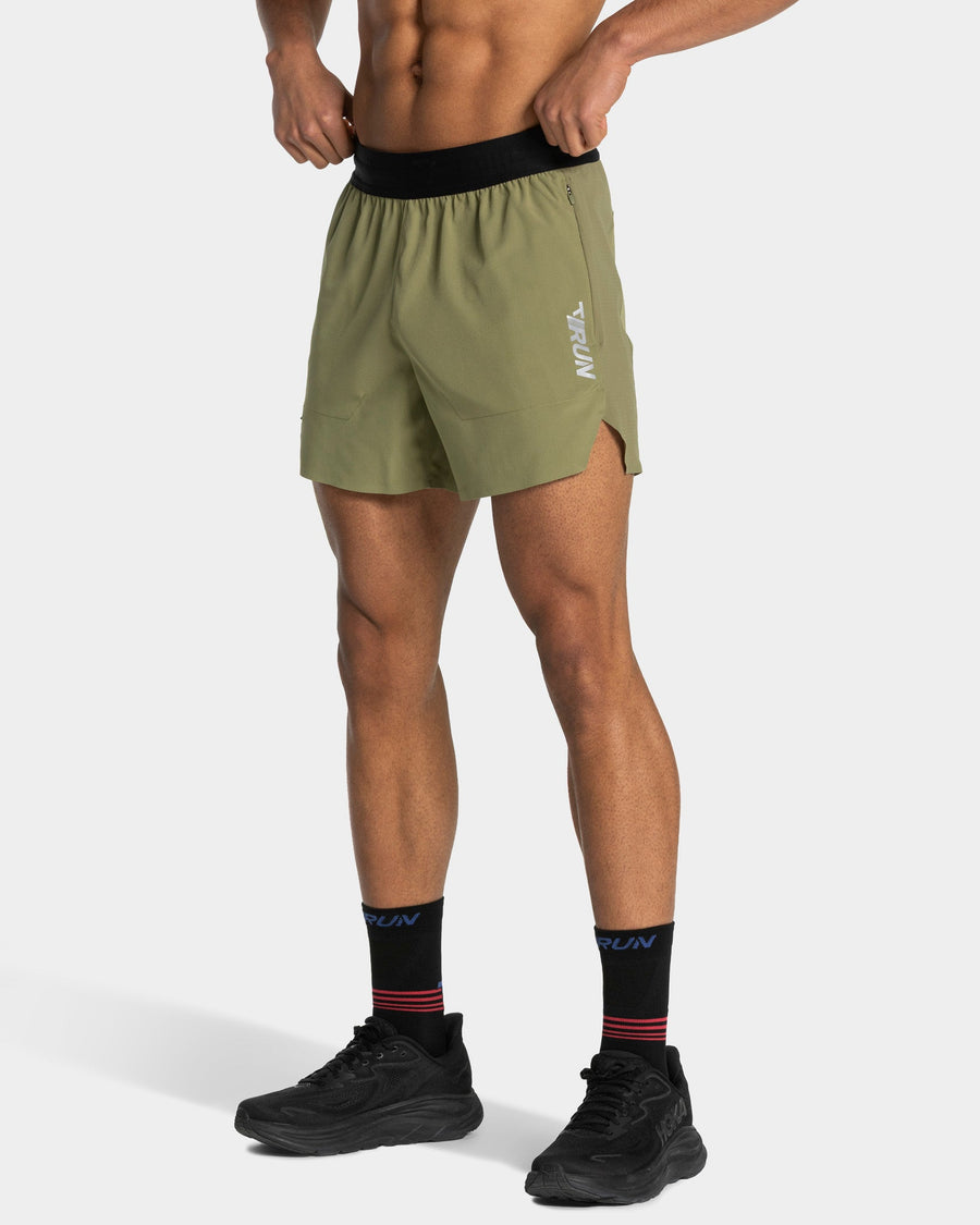 Short 5 pouces RUN « Olive »