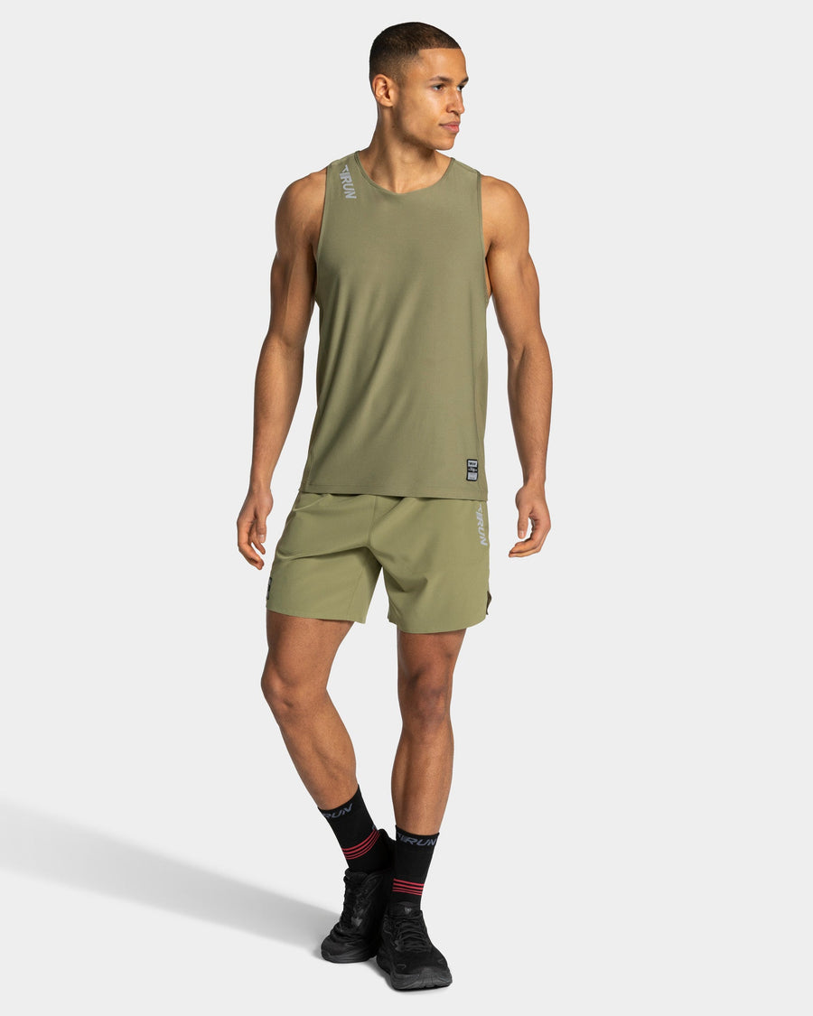Short 7 pouces RUN « Olive »