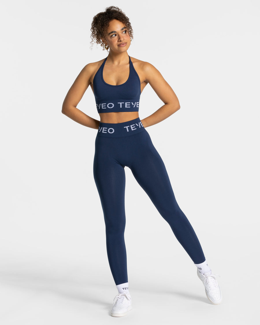 Legging Covert Scrunch Signature « Bleu foncé »
