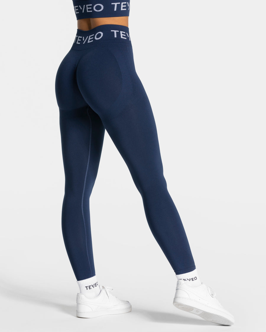 Legging Covert Scrunch Signature « Bleu foncé »