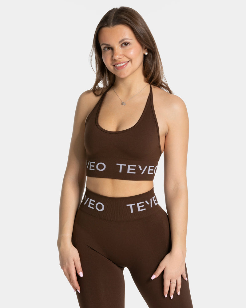 Brassière Signature Neckholder « marron foncé »