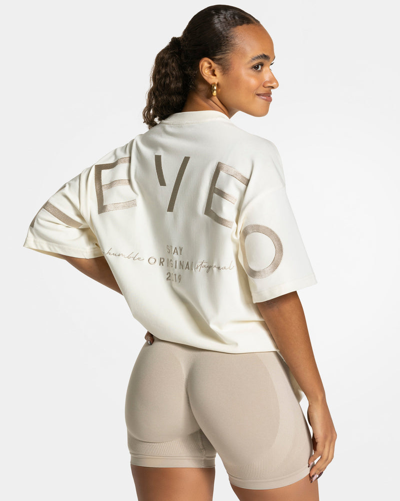T-shirt oversize Signature « Latte »