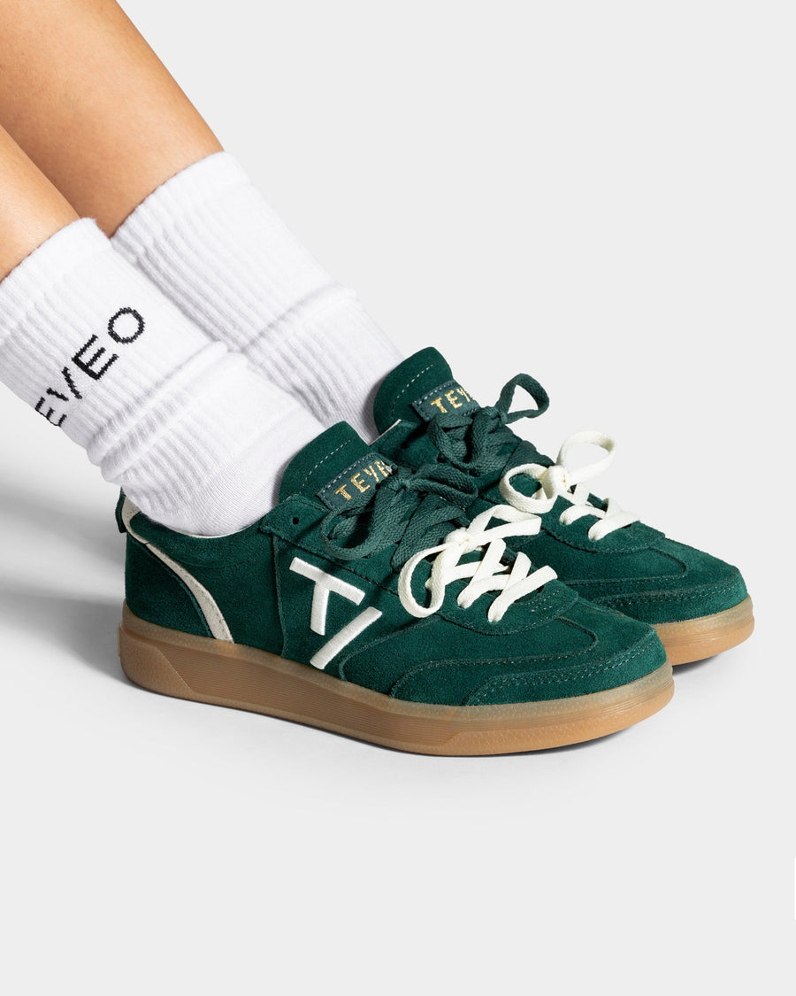 Baskets Classic Femme « vert foncé/blanc cassé »