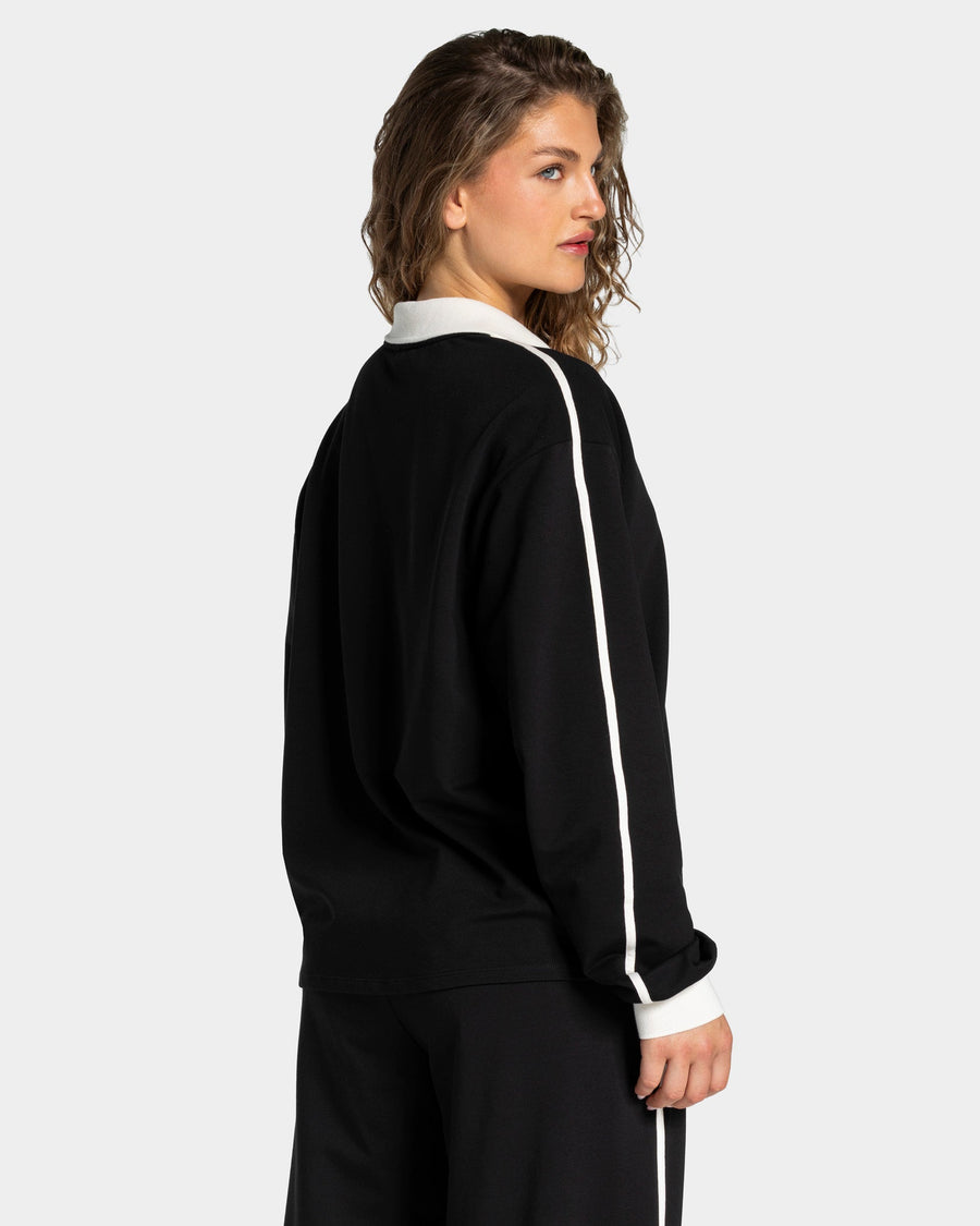 Polo à manches longues Soft « Noir »