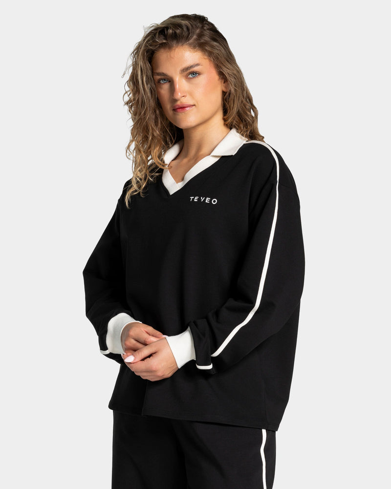 Polo à manches longues Soft « Noir »