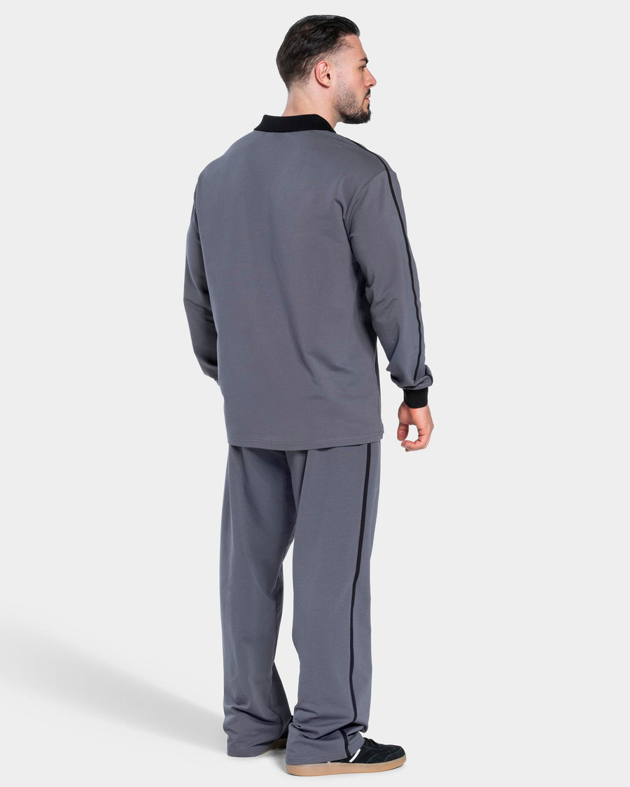Polo à manches longues Soft « graphite »