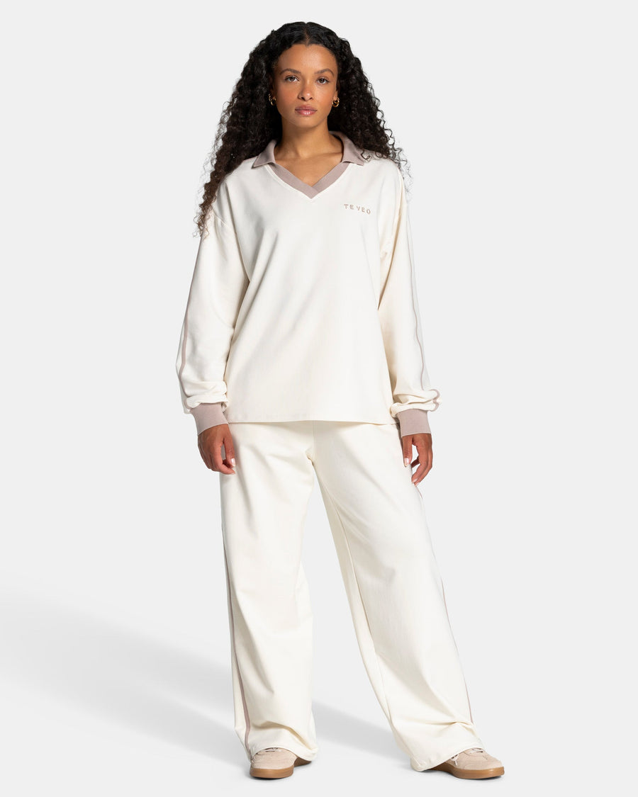Pantalon de jogging Wide Leg standard Soft « Blanc cassé »