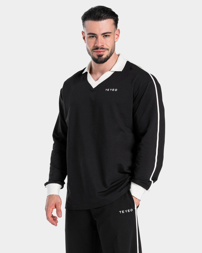 Polo à manches longues Soft « Noir »