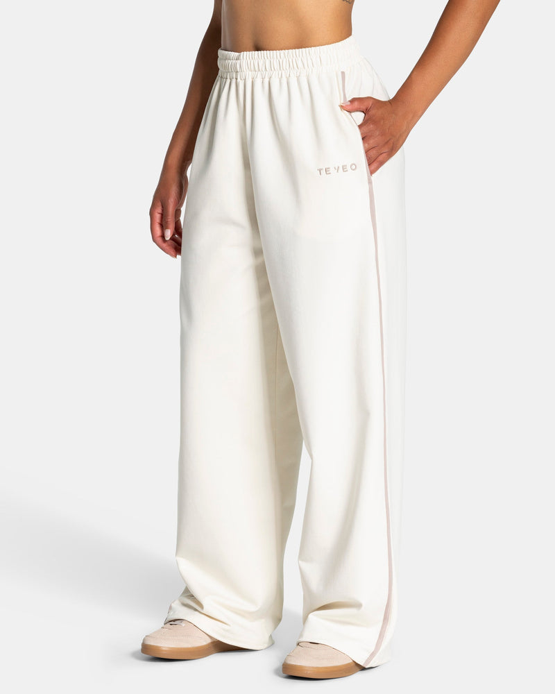 Pantalon de jogging Wide Leg coupe longue Soft « Blanc cassé »