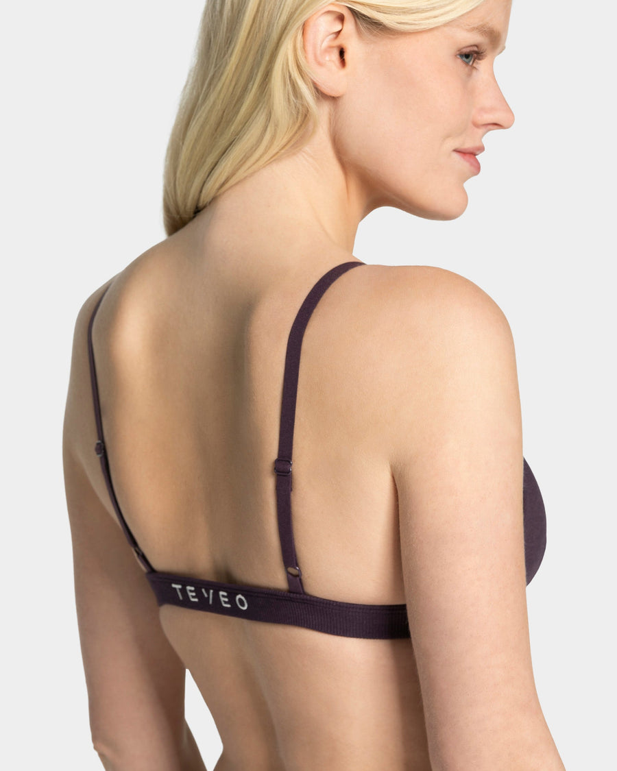 Brassière côtelée Soft « Blackberry »