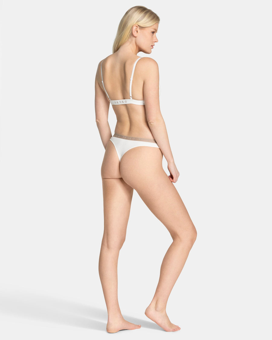 Brassière côtelée Soft « Blanc cassé »