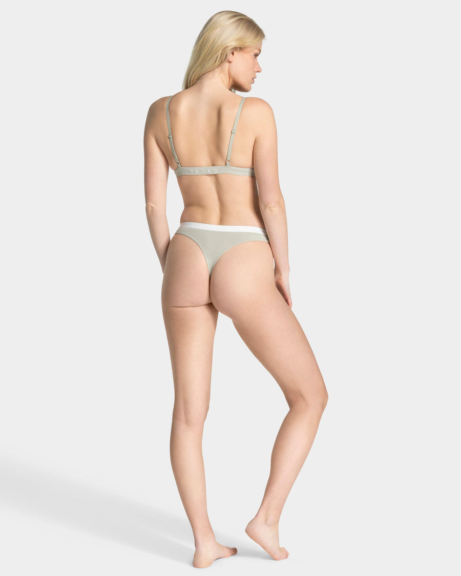 Brassière côtelé Soft « Pistache »