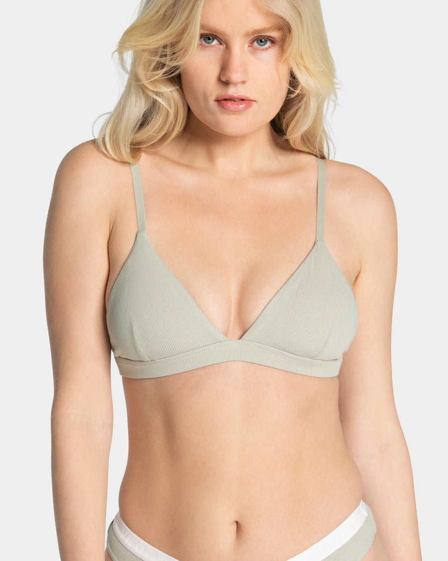 Brassière côtelé Soft « Pistache »
