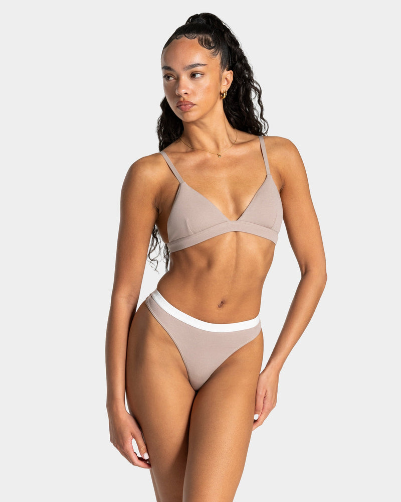 Brassière côtelée Soft « Cappuccino »