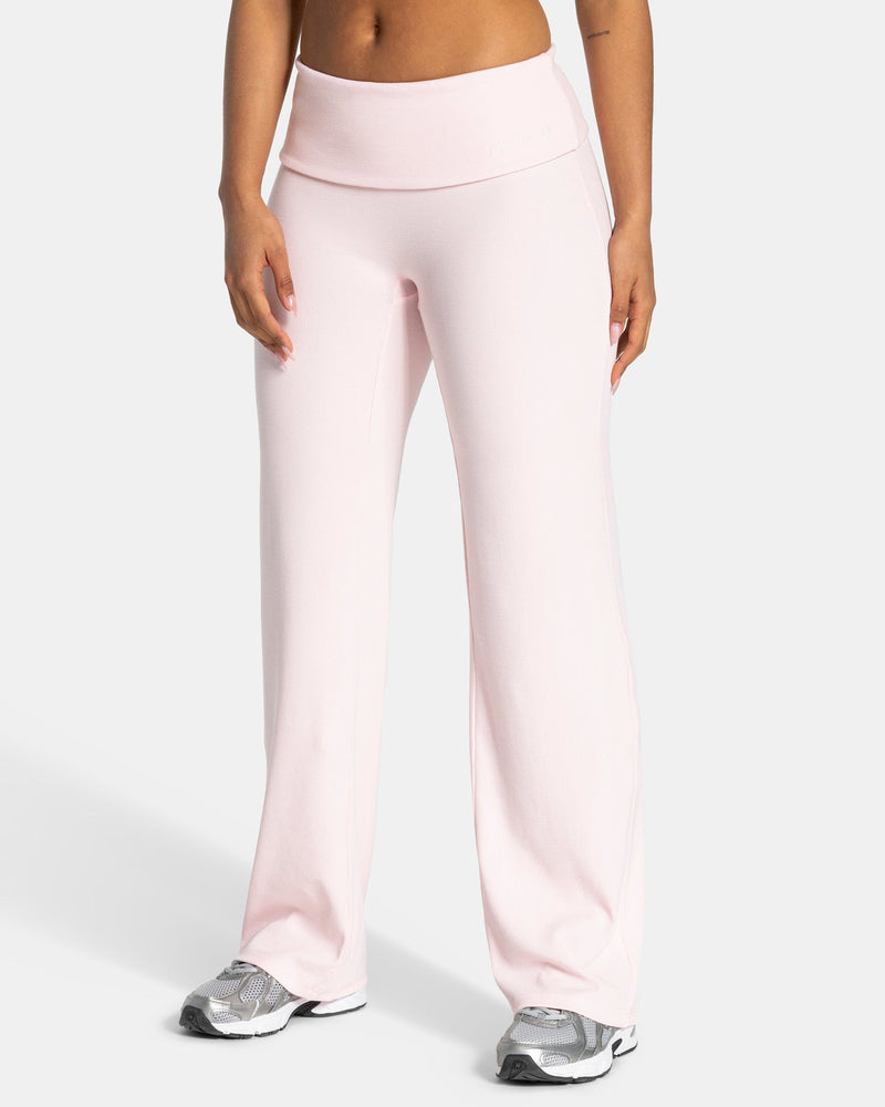 Pantalon côtelé à jambe droite longue Soft Foldover « Blossom »