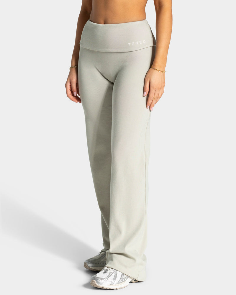 Pantalon côtelé à jambe droite standard Soft Foldover « pistache »