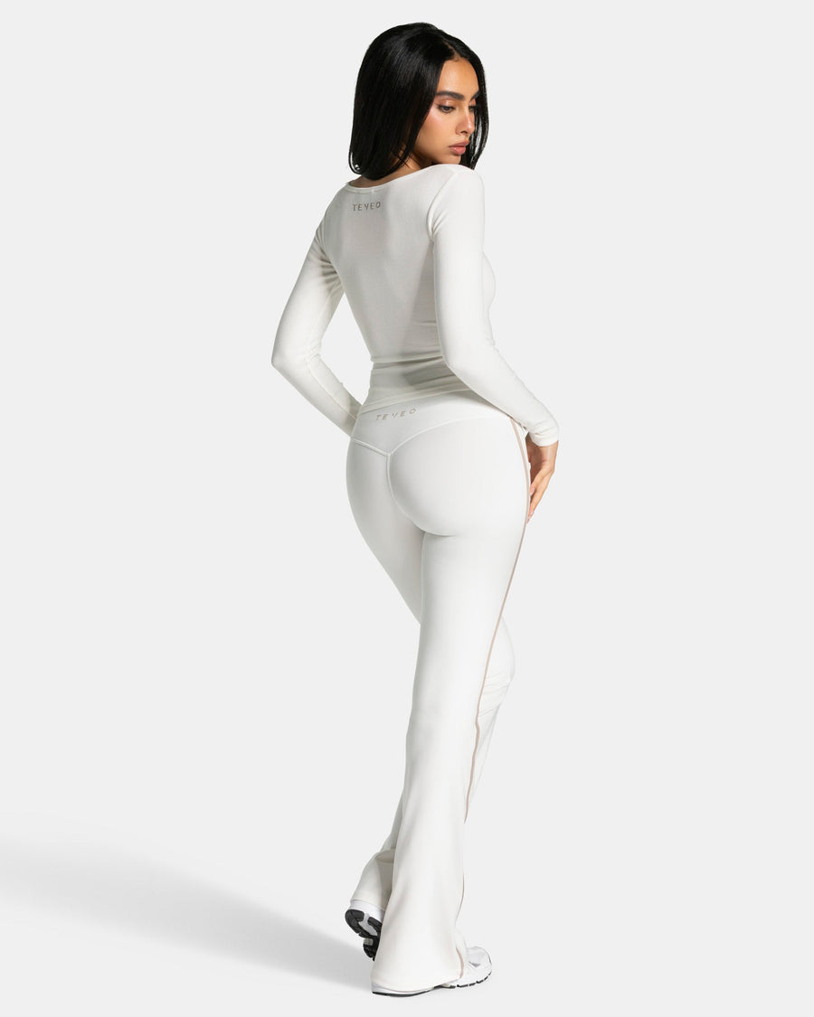 Legging évasé standard Soft « Blanc cassé »
