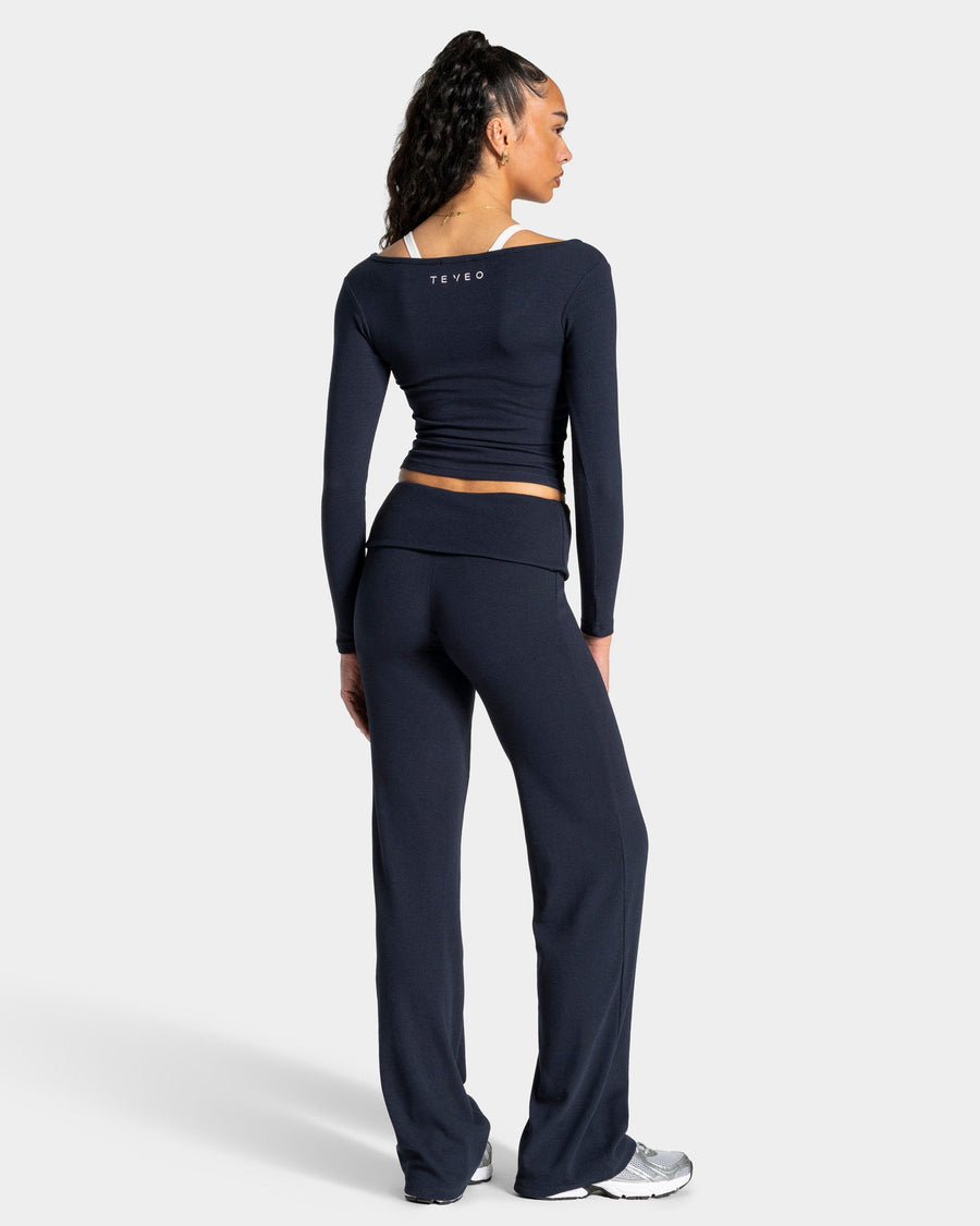 Haut côtelé à manches longues Soft « Midnight »