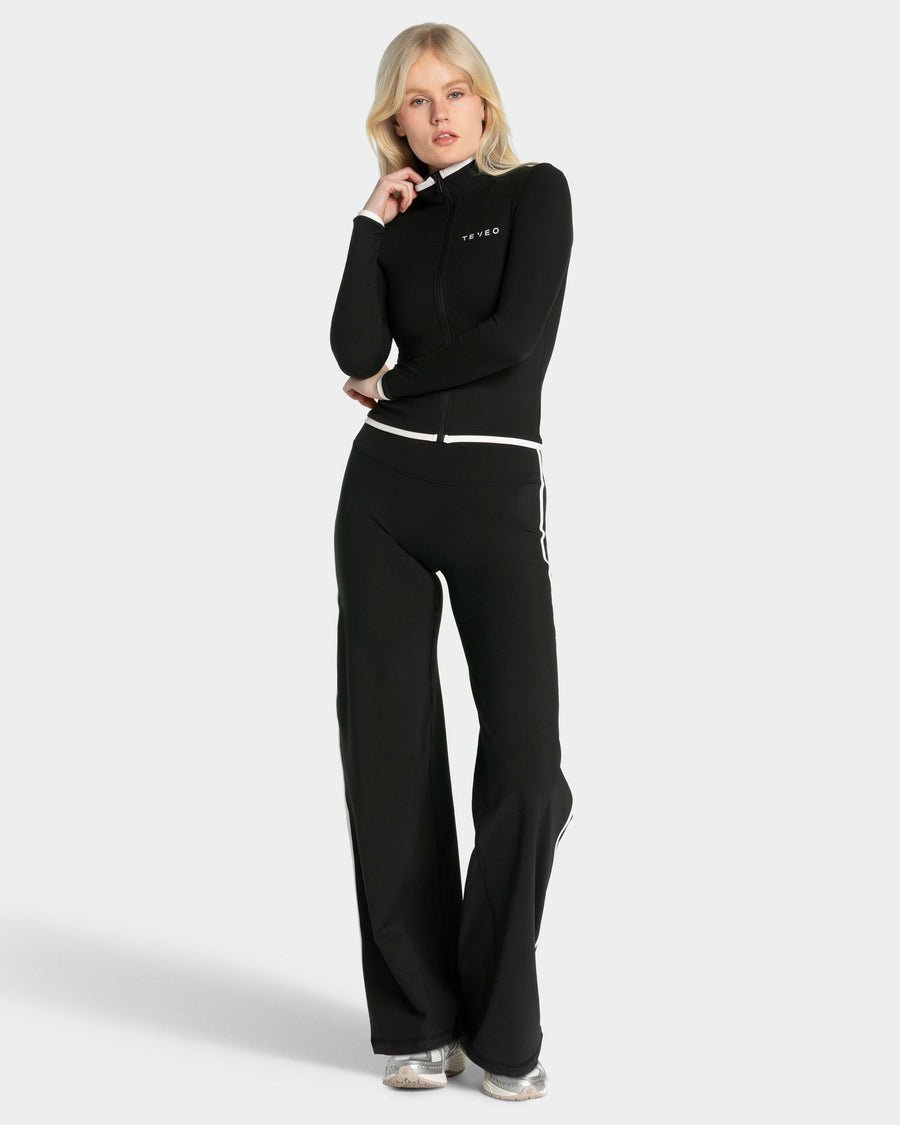 Veste de sport zippée sculptante Soft « Noir »