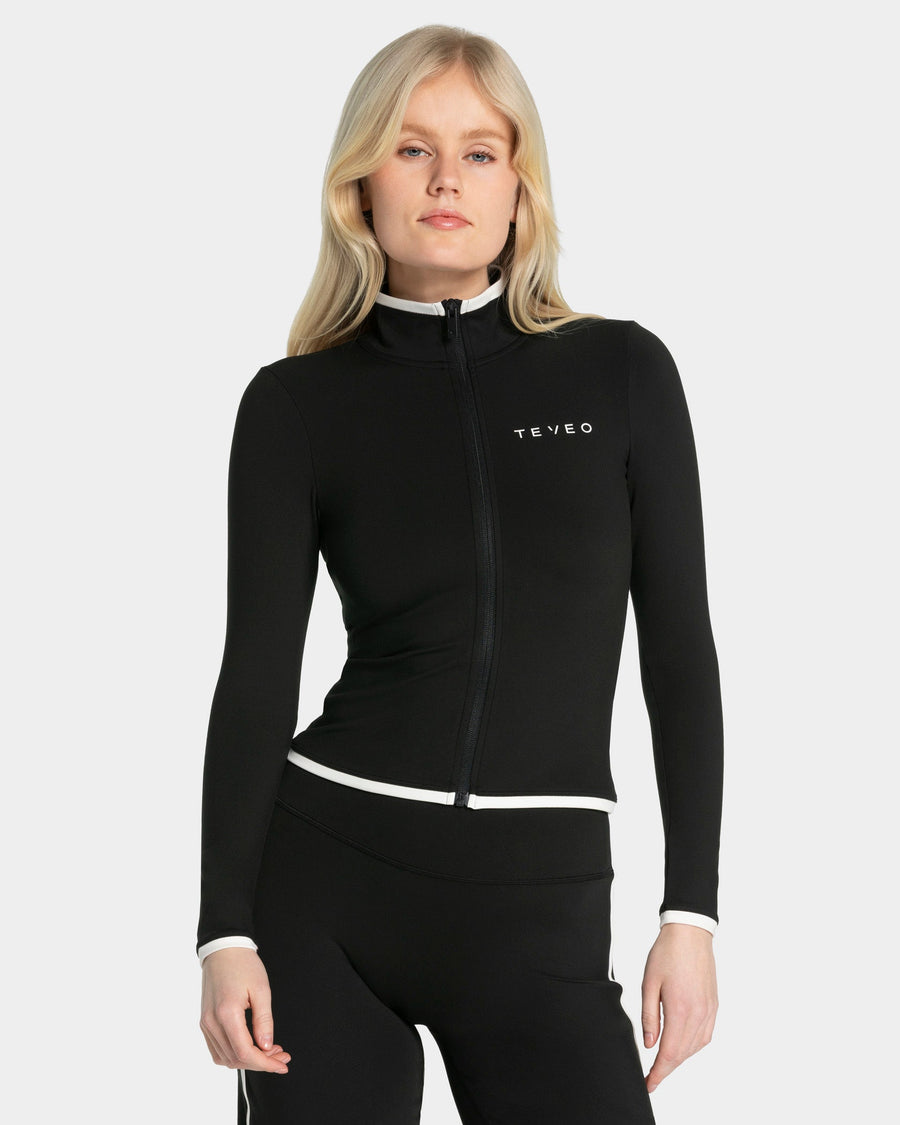 Veste de sport zippée sculptante Soft « Noir »
