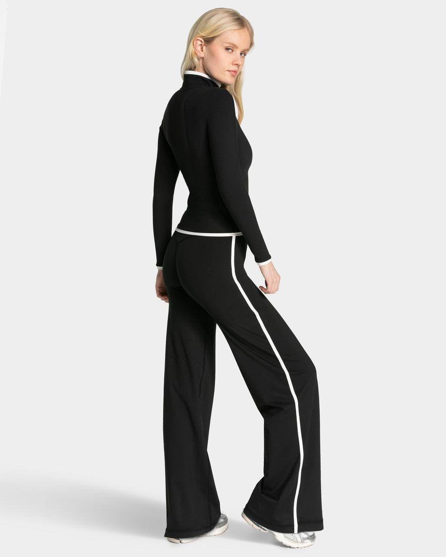 Veste de sport zippée sculptante Soft « Noir »
