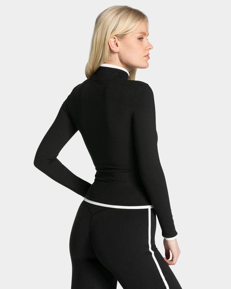 Veste de sport zippée sculptante Soft « Noir »