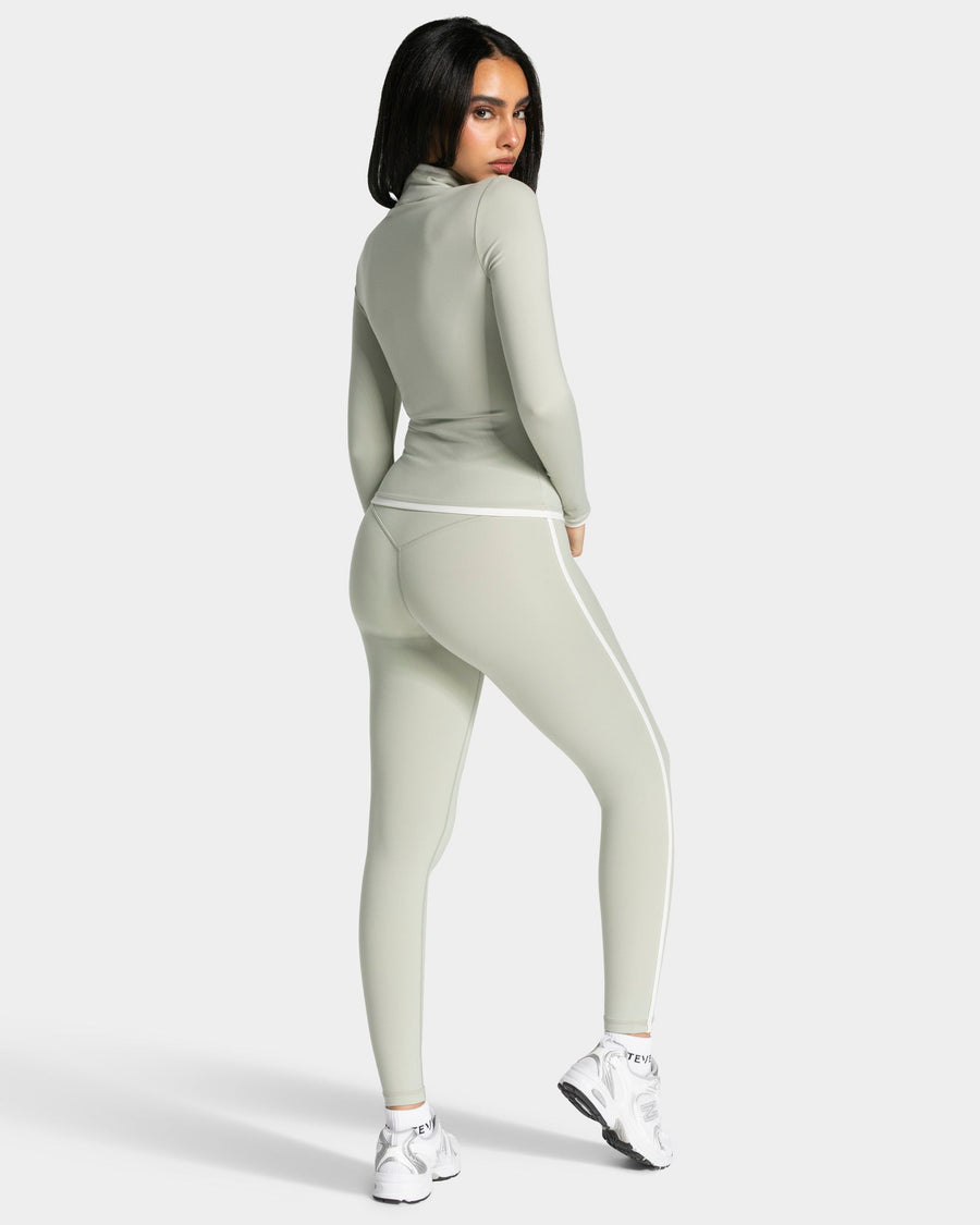 Veste de sport zippée sculptante Soft « Pistache »