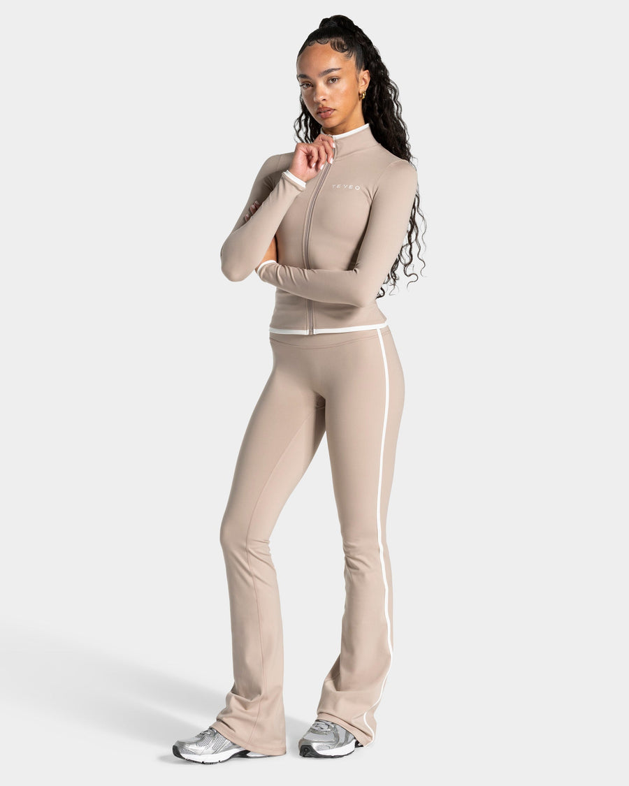 Veste de sport zippée sculptante Soft « Cappuccino »