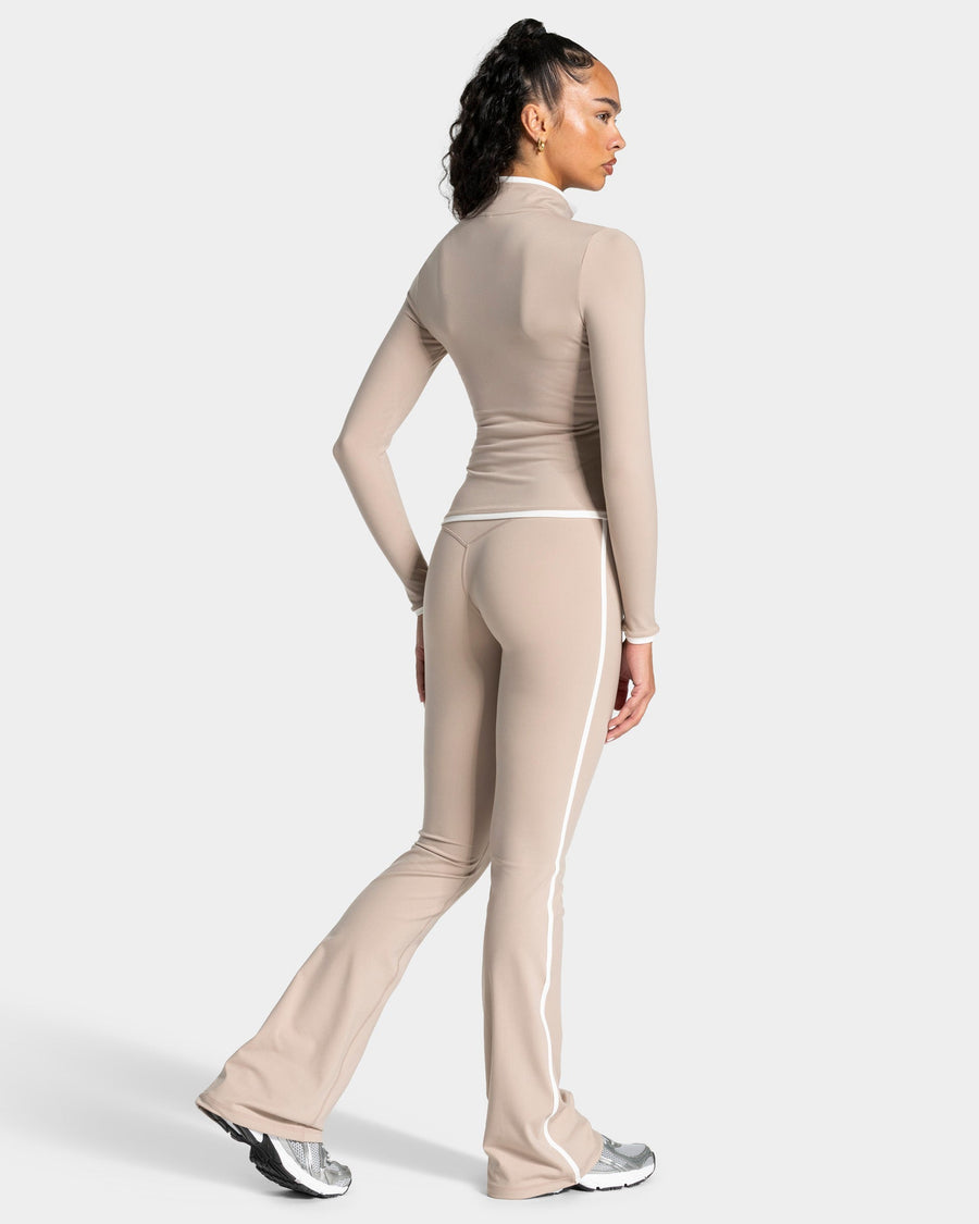 Veste de sport zippée sculptante Soft « Cappuccino »