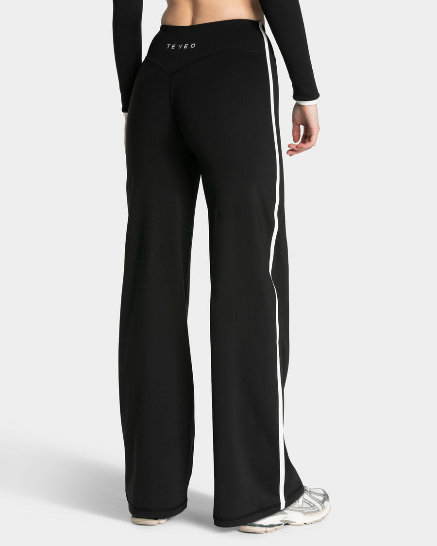 Pantalon à jambe droite et coupe longue Soft « Noir »