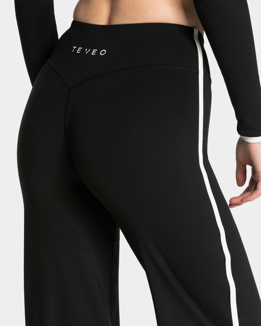 Pantalon à jambe droite et coupe longue Soft « Noir »