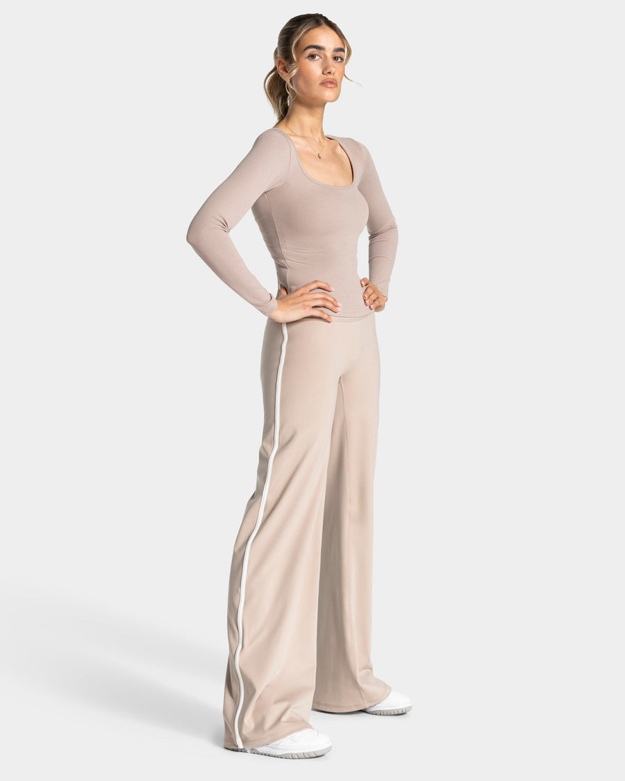 Pantalon à jambe droite longue Soft « Cappuccino »