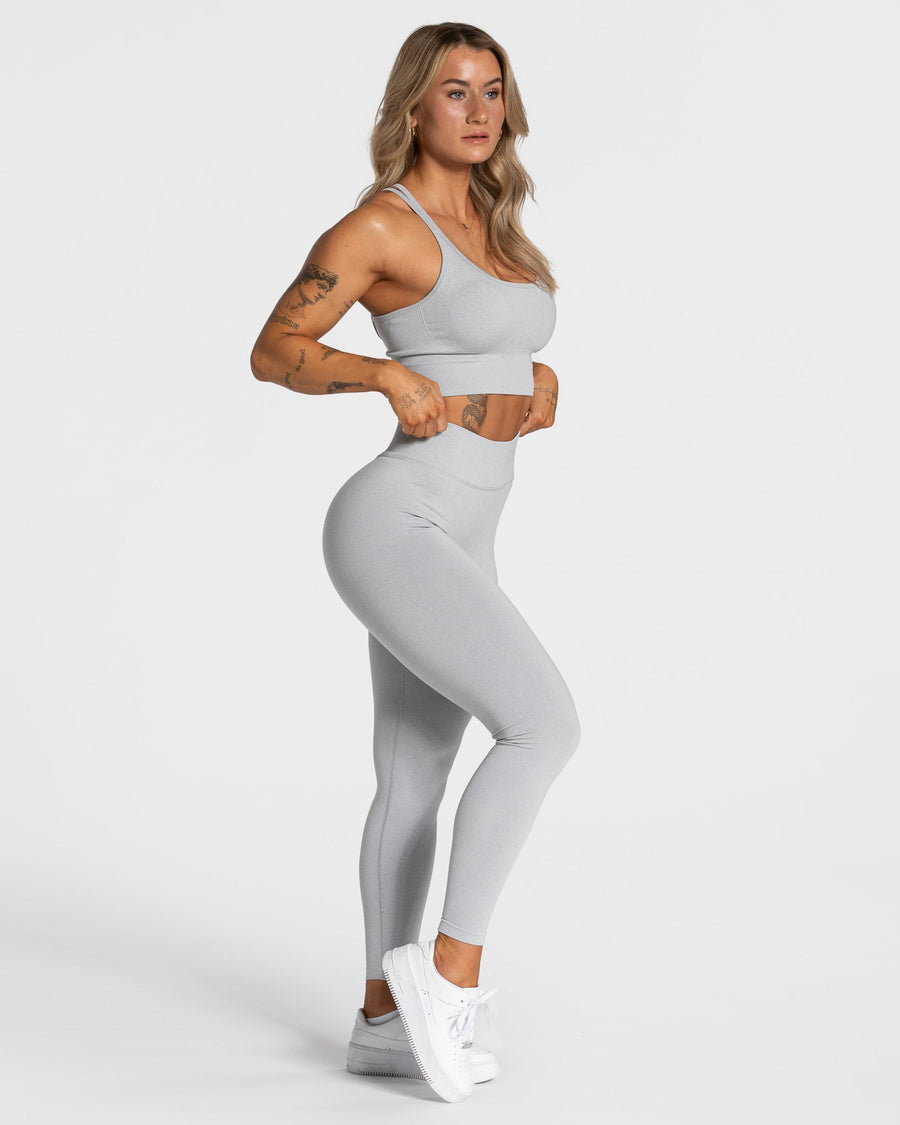 Legging Statement Scrunch « gris clair »