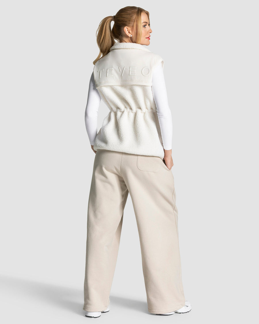 Gilet teddy sans manches Studio « Cream »