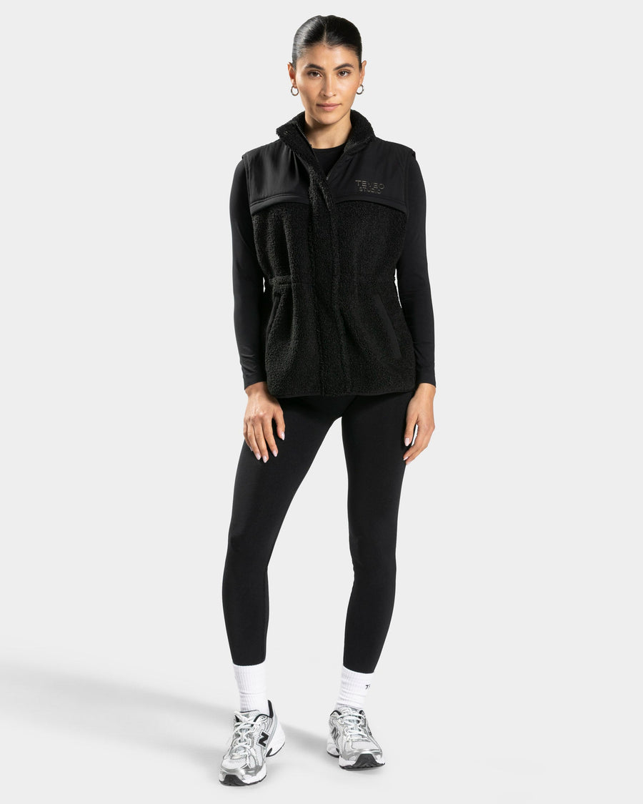 Gilet teddy sans manches Studio « noir »