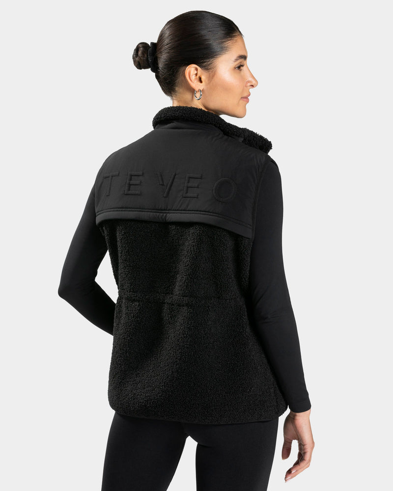 Gilet teddy sans manches Studio « noir »